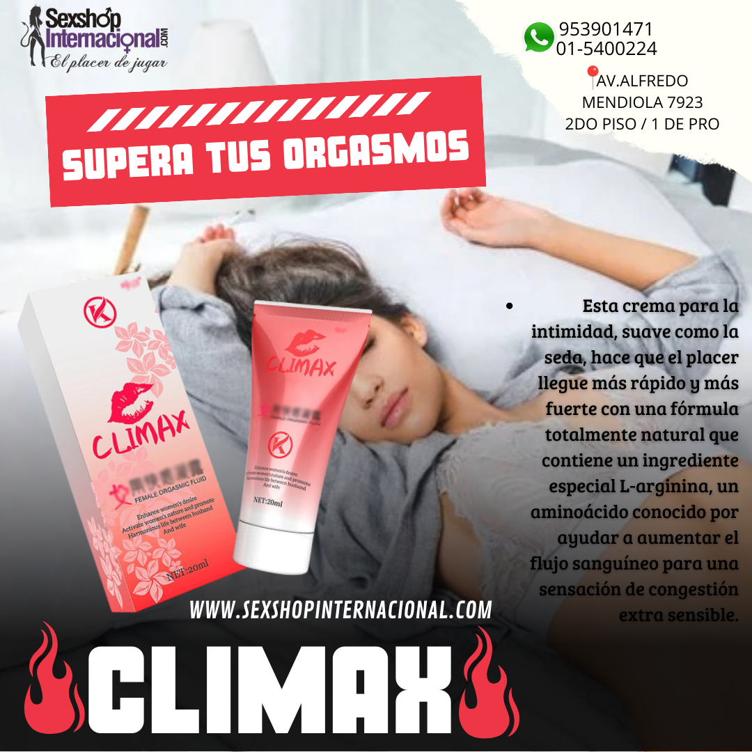 CLIMAX PARA MEJORAR EL PLACER SEXUAL SEXSHOP LOS OLIVOS